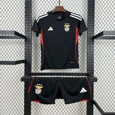 Benfica 2025/26 Black pre-match training suit Kids Kit, foto 1
