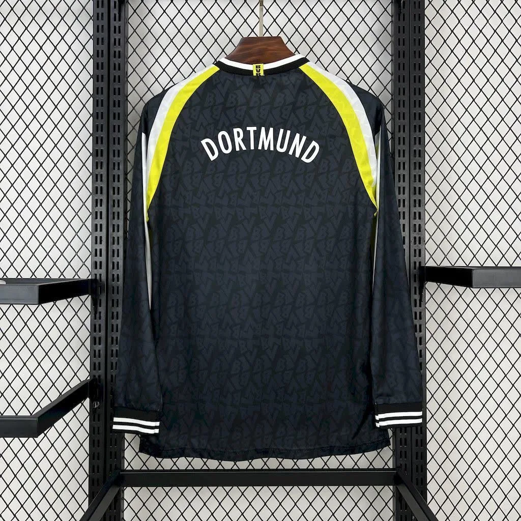 Borussia Dortmund 1995/96 Away Long Sleeves Retro Jersey, foto 3