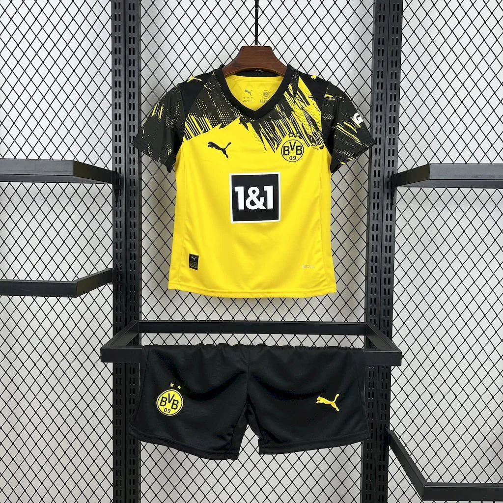 Borussia Dortmund 2025/26 Home Kids Kit, foto 1