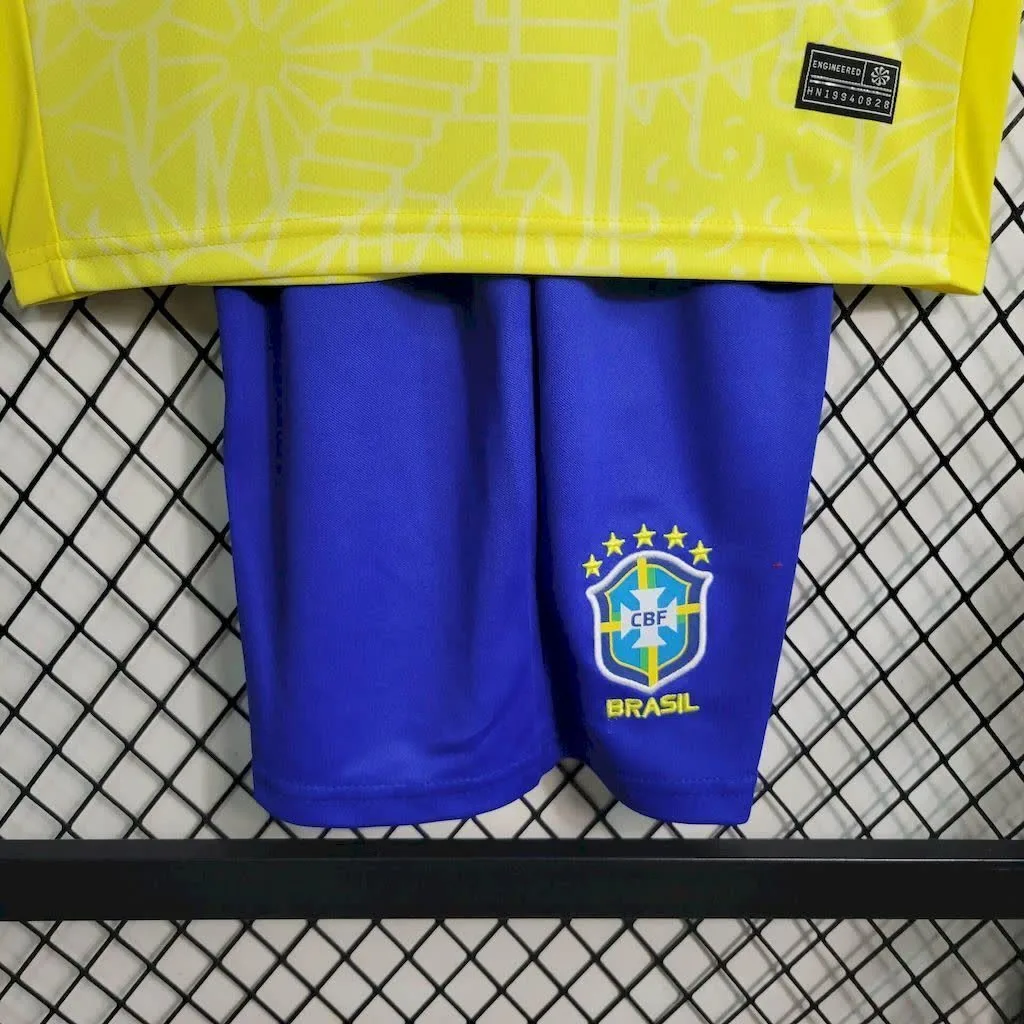 Brazil 2024/25 Home Kids Kit, foto 6