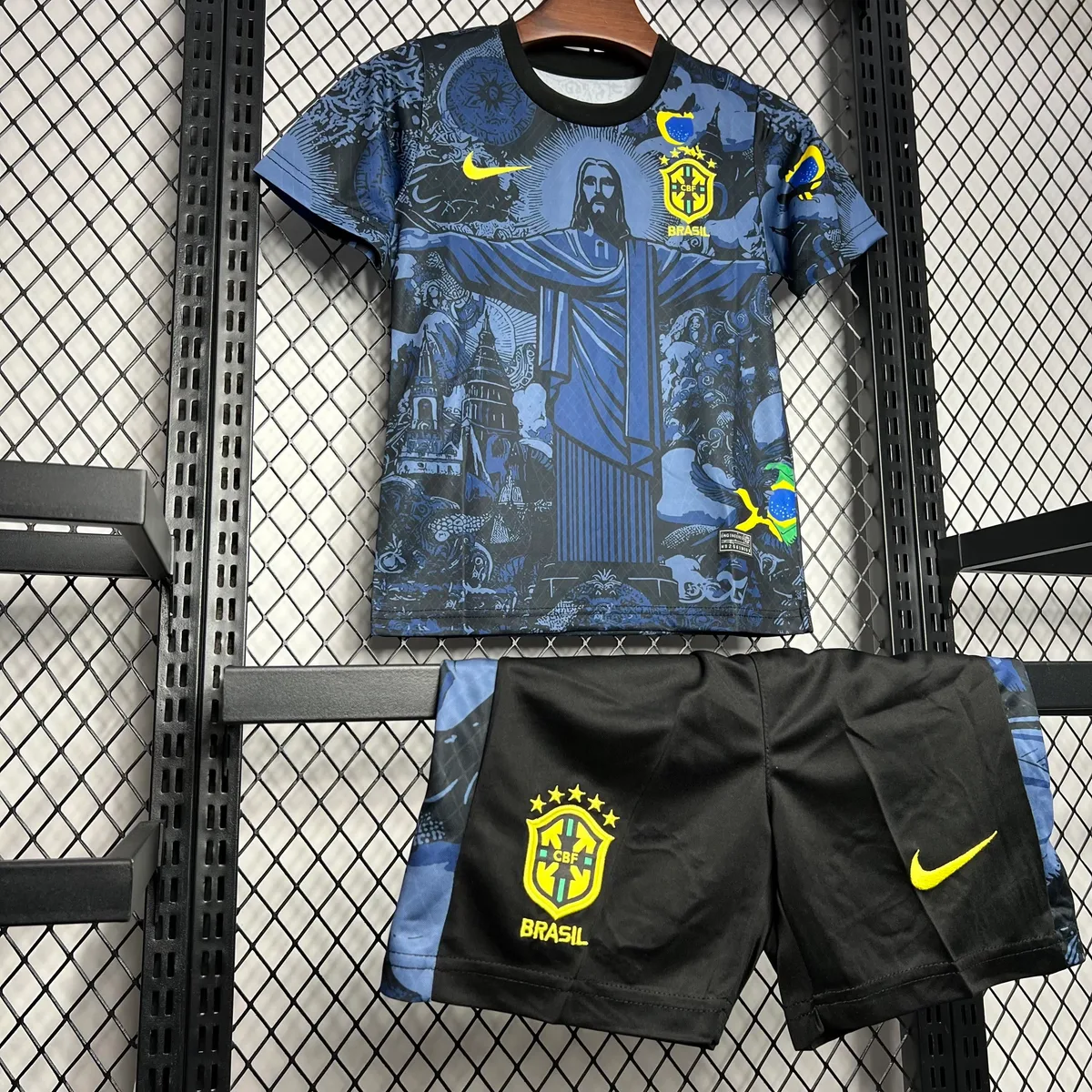 Brazil 2024/25 Special Edition Dark Blue Kids Kit, foto 2