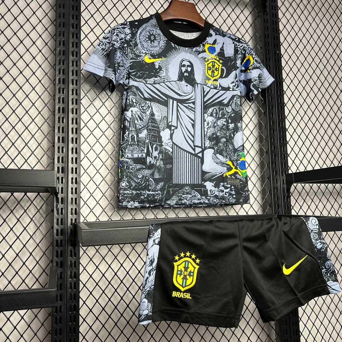 Brazil 2024/25 Special Edition Gray Kids Kit, foto 2