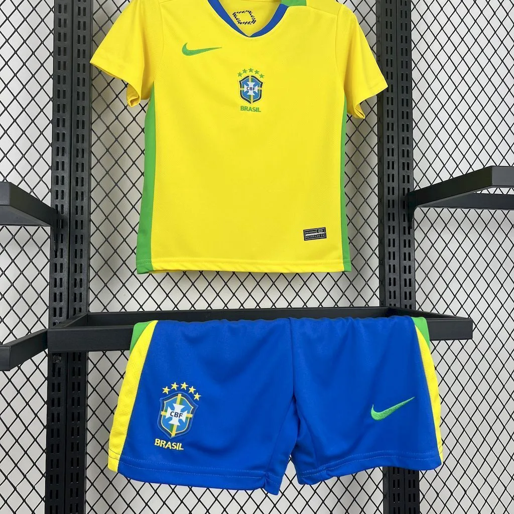 Brazil 2025/26 Home Kids Kit, foto 3