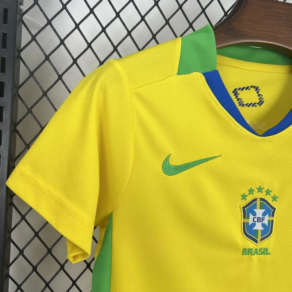 Brazil 2025/26 Home Kids Kit, foto 6