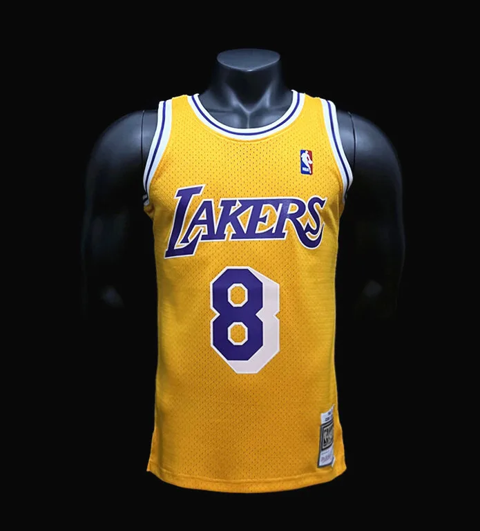 BRYANT#8 Los Angeles Lakers yellow retro, foto 1