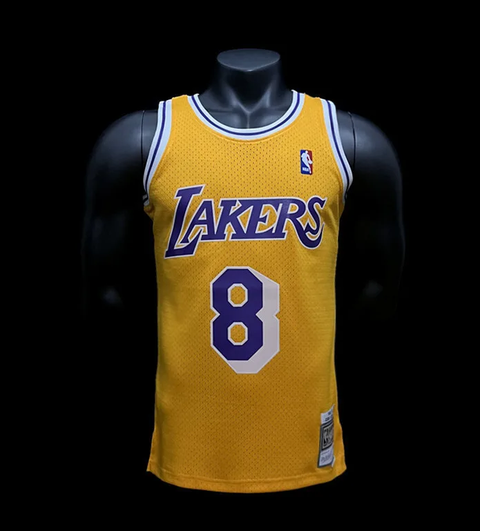 BRYANT#8 Los Angeles Lakers yellow retro, foto 2
