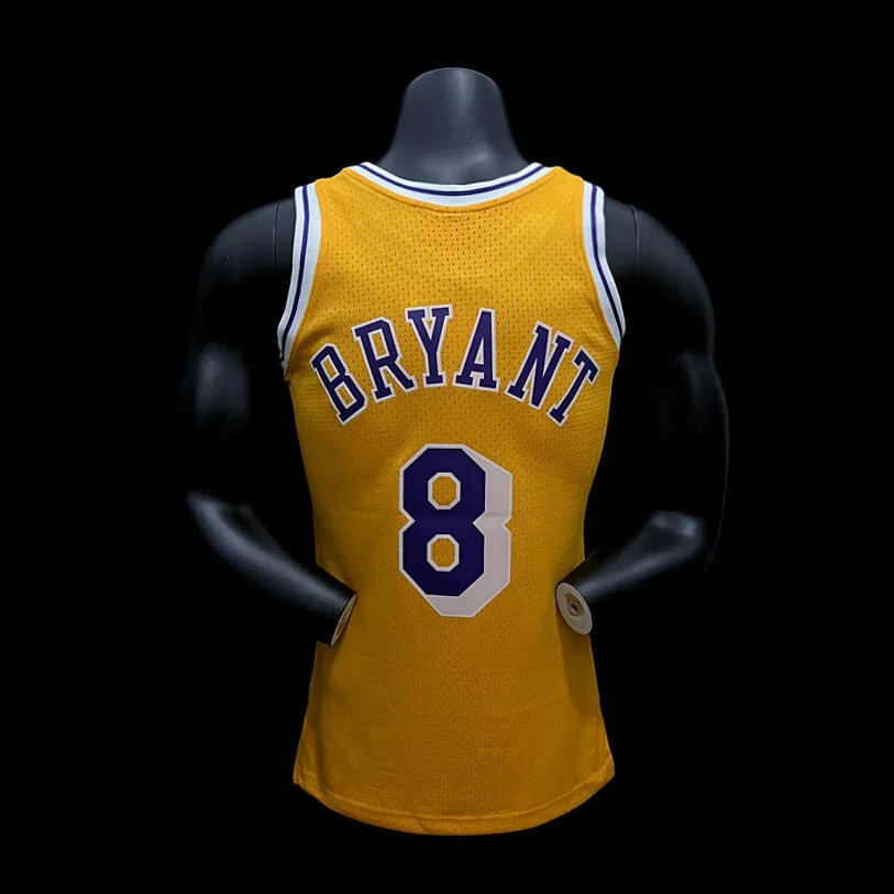 BRYANT#8 Los Angeles Lakers yellow retro, foto 3
