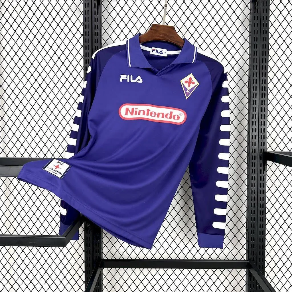 Fiorentina 1998/99 Home Long Sleeves Retro Jersey, foto 1