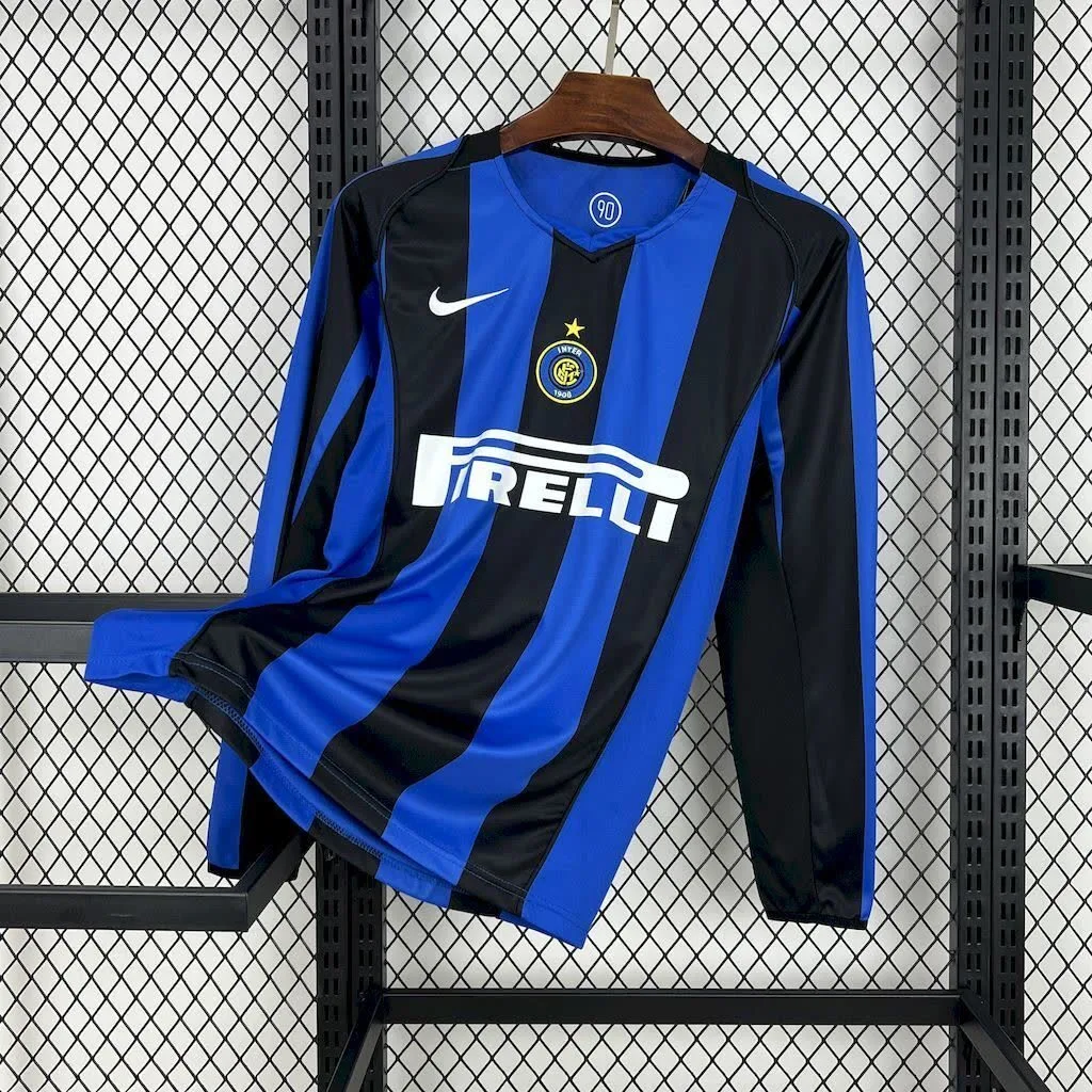 Inter Milan 2004/05 Home Long Sleeves Retro Jersey, foto 1