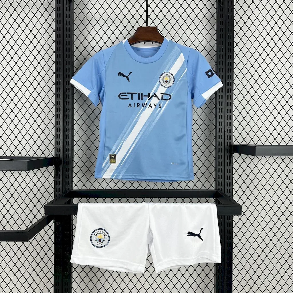Manchester City 2025/26 Home Kids Kit, foto 1