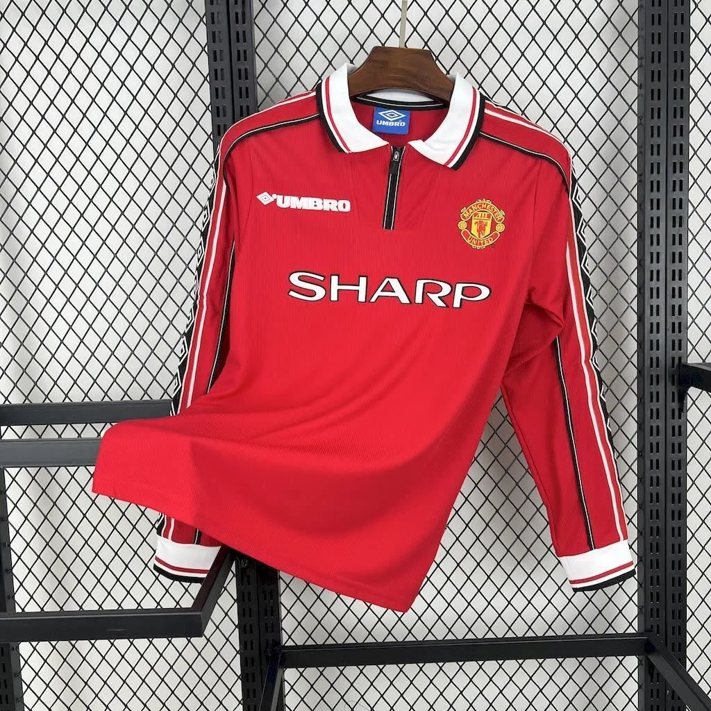 Manchester United 1998/99 Home Long Sleeves Retro Jersey, foto 1