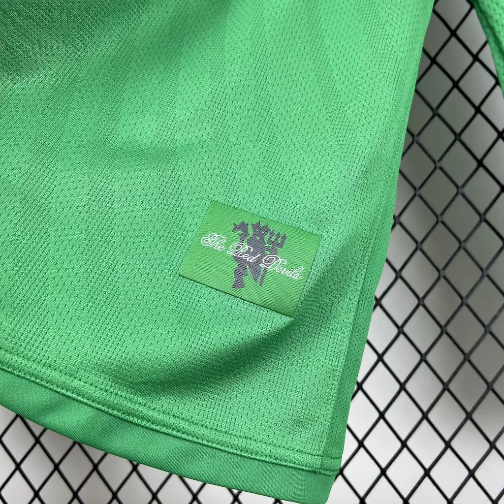 Manchester United 2007/08 Green Goalkeeper Long Sleeves Retro Jersey, foto 5