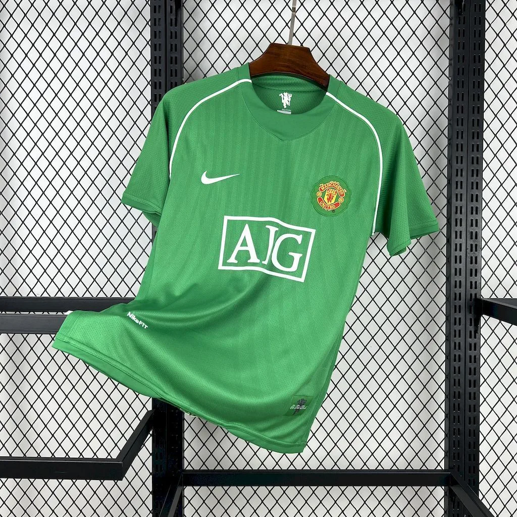 Manchester United 2007/08 Green Goalkeeper Retro Jersey, foto 1