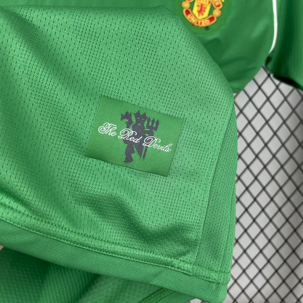 Manchester United 2007/08 Green Goalkeeper Retro Jersey, foto 4