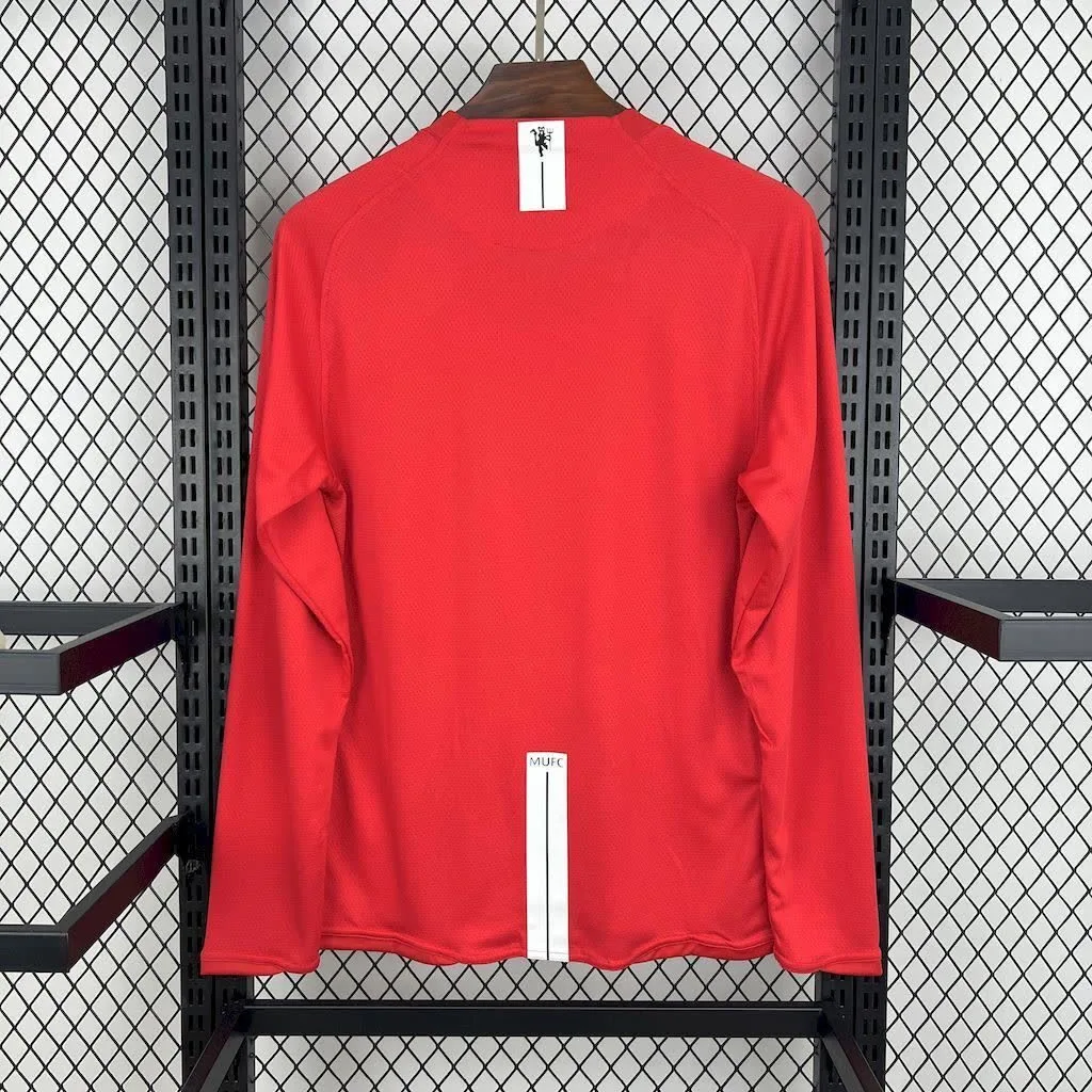 Manchester United 2007/08 Home Long Sleeves Retro Jersey, foto 4