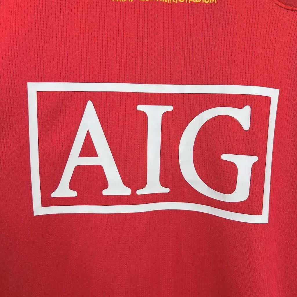 Manchester United 2007/08 Home Long Sleeves Retro Jersey, foto 6