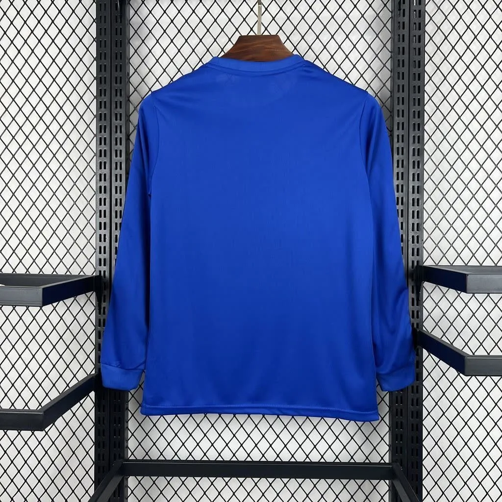 Manchester United 2024/25 Joint Edition Blue Long Sleeves Retro Jersey, foto 2