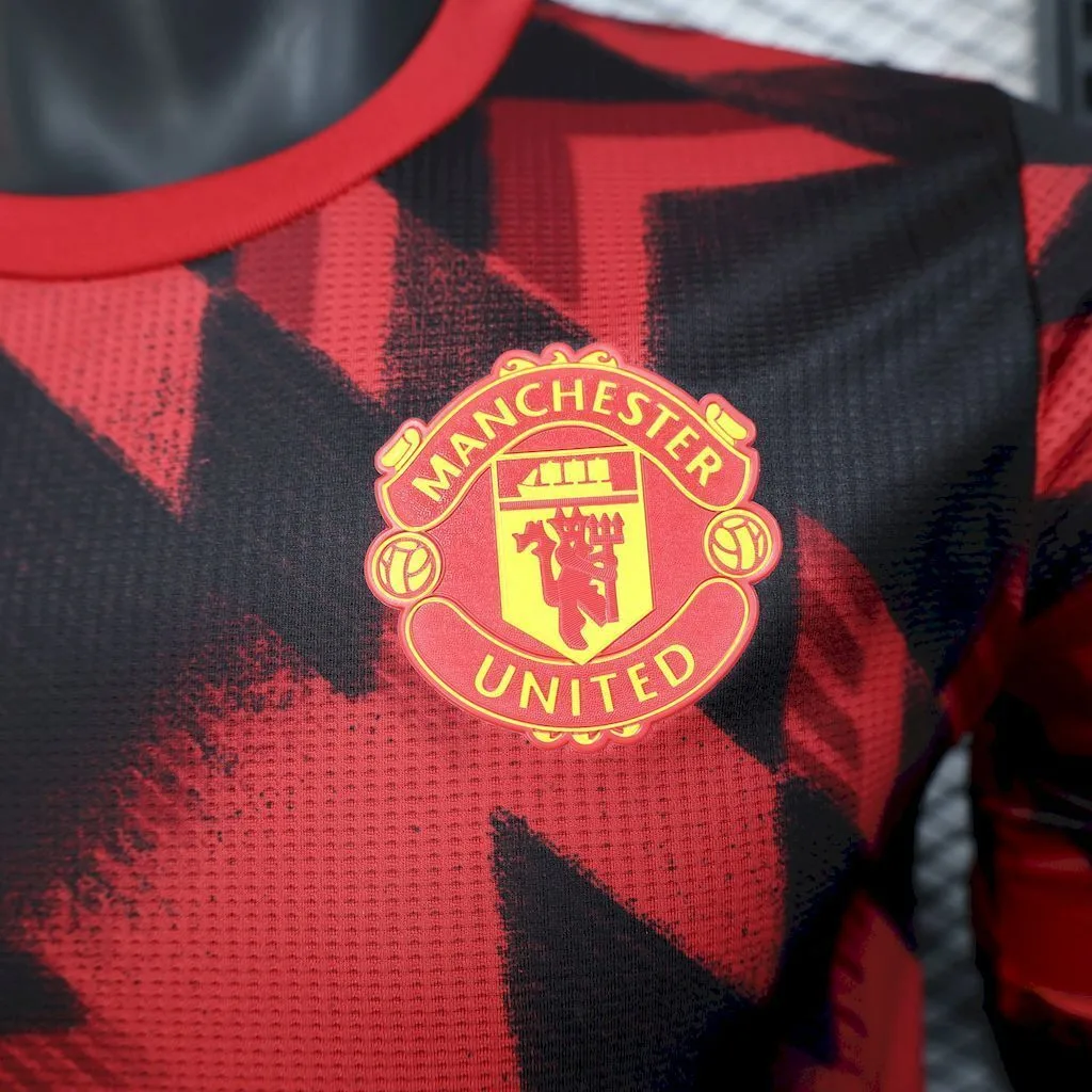 Manchester United 2025/26 Pre-match training red and black Jersey Player Version, foto 5