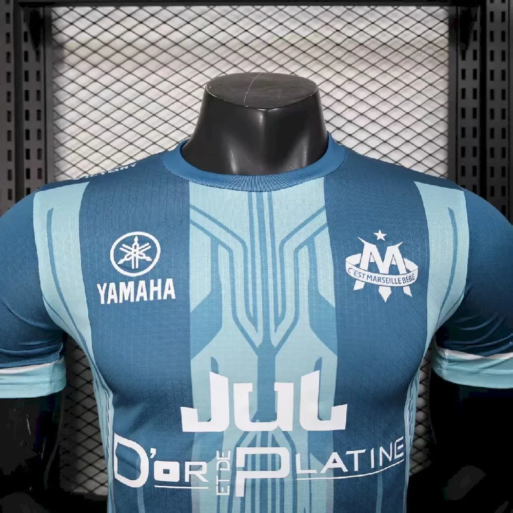 Men’s Olympique Marseille 2025/26 Blue Jersey Player Version, foto 4