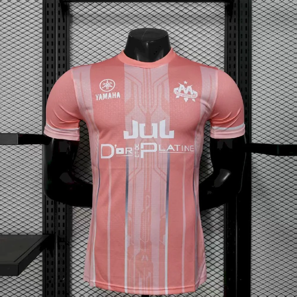 Men’s Olympique Marseille 2025/26 Pink Jersey Player Version, foto 1