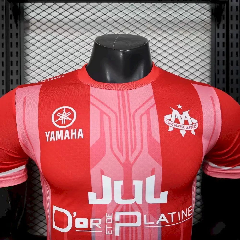 Men’s Olympique Marseille 2025/26 Red Jersey Player Version, foto 5