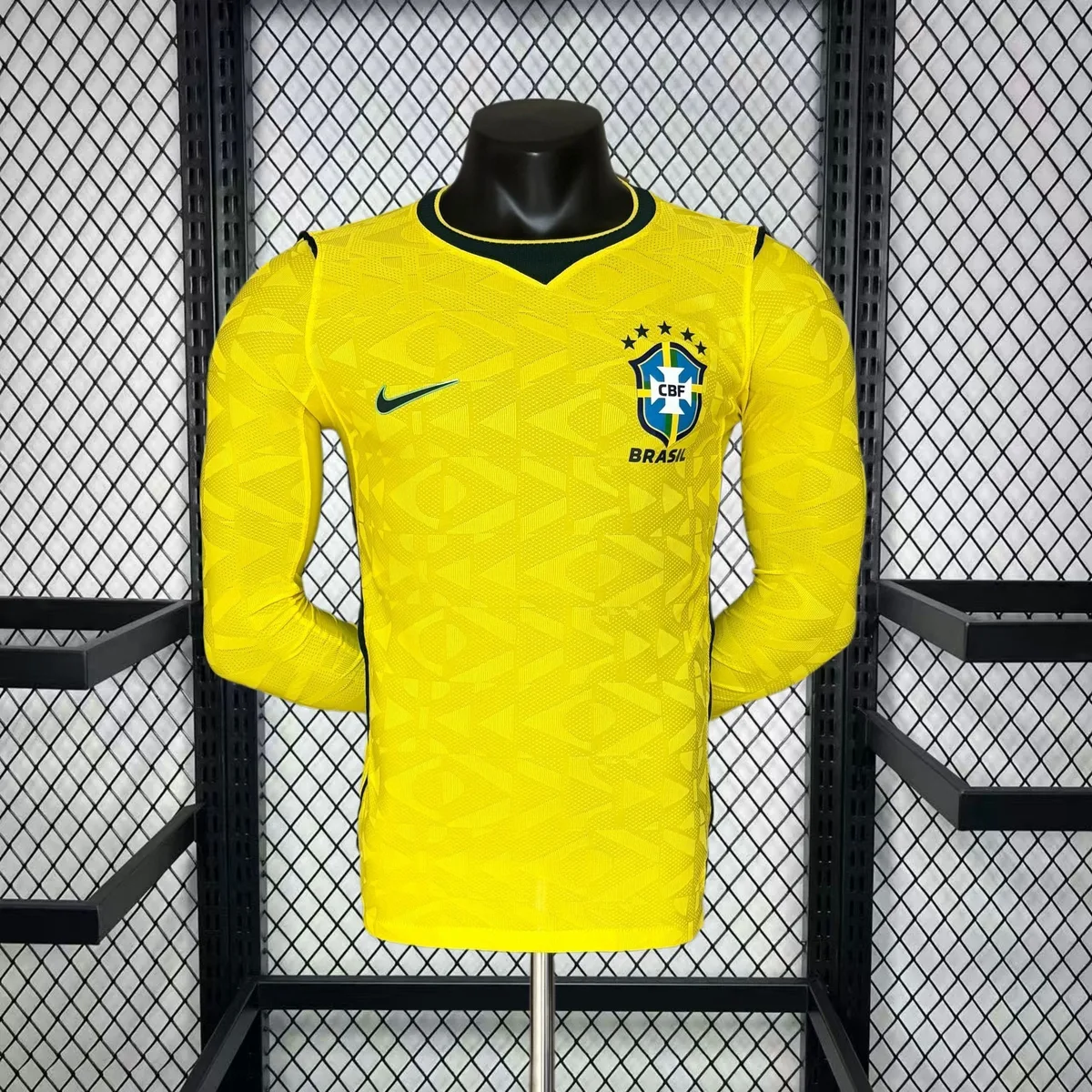 Mens Brazil 2026 World Cup Home Long Sleeve Jersey Player Version, foto 1