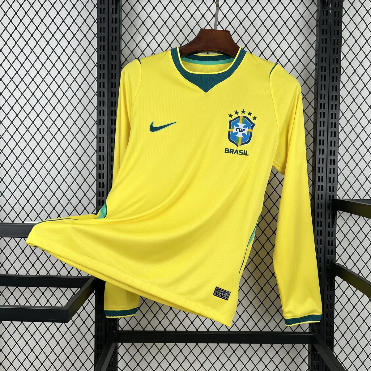 Mens Brazil 2026 World Cup Home Long Sleeve Jersey, foto 1