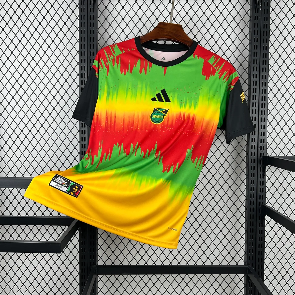 Mens Jamaica x Bob Marley 2026 Pre Match Jersey, foto 1