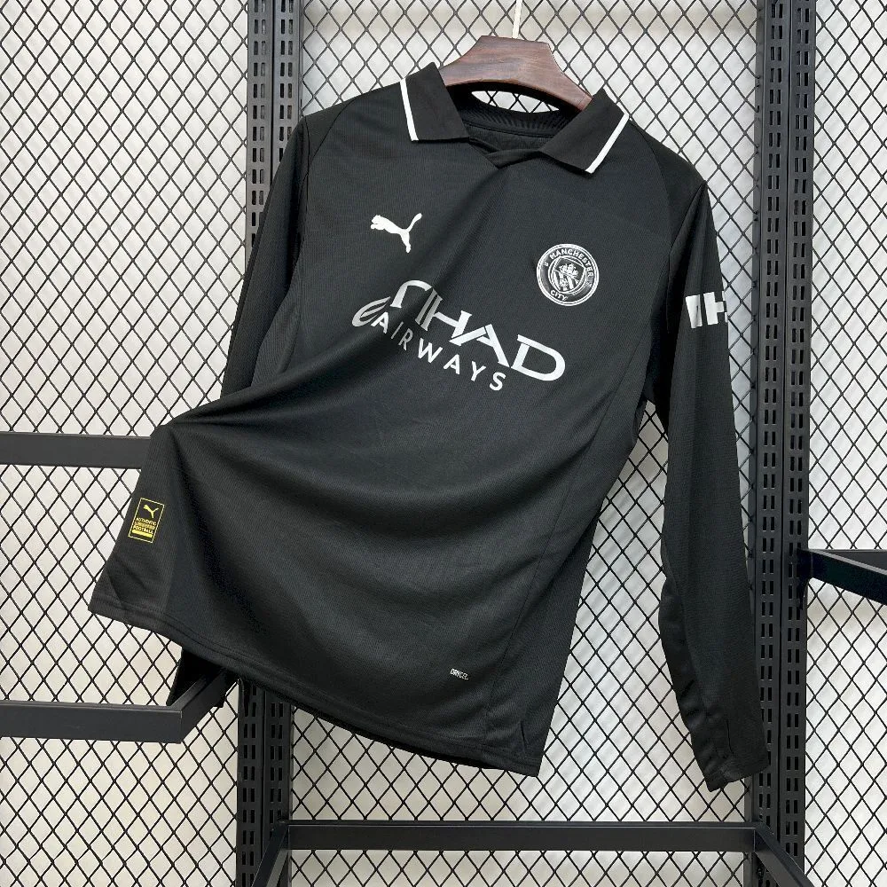 Mens Manchester City 2025/26 Away Long Sleeve Jersey, foto 1