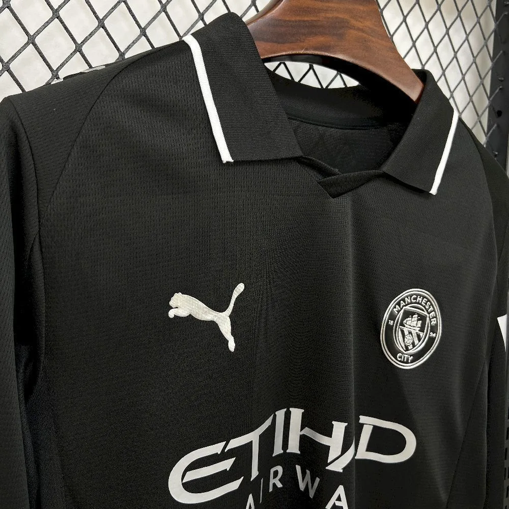 Mens Manchester City 2025/26 Away Long Sleeve Jersey, foto 3