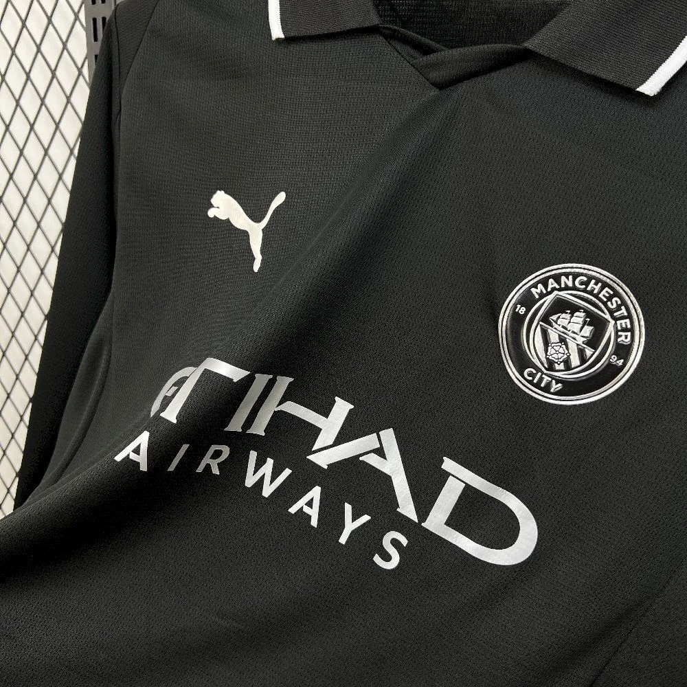 Mens Manchester City 2025/26 Away Long Sleeve Jersey, foto 6