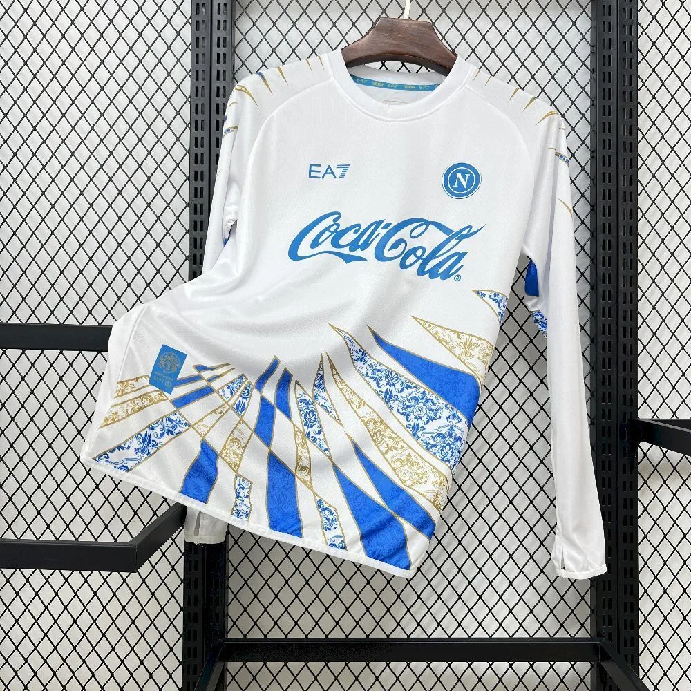 Mens Napoli 2025/26 Pre-Match Long Sleeve Jersey, foto 1