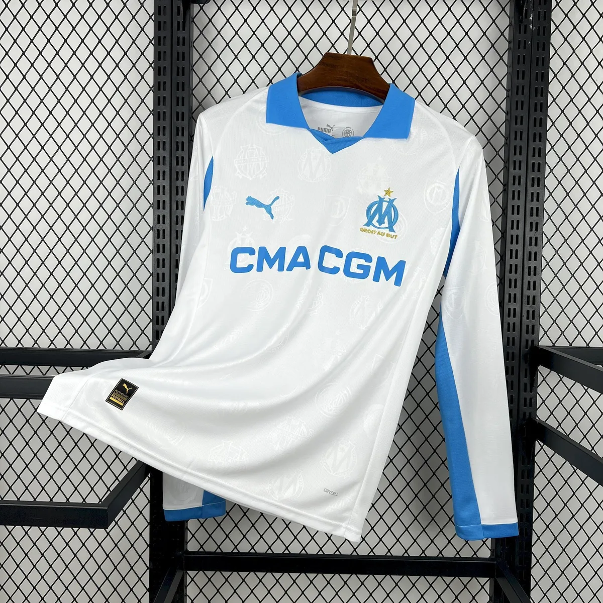 Mens Olympique Marseille 2025/26 Home Long Sleeve Jersey, foto 1