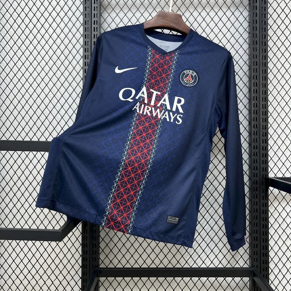 Mens Paris Saint-Germain 2025/26 Home Long Sleeve Jersey, foto 1