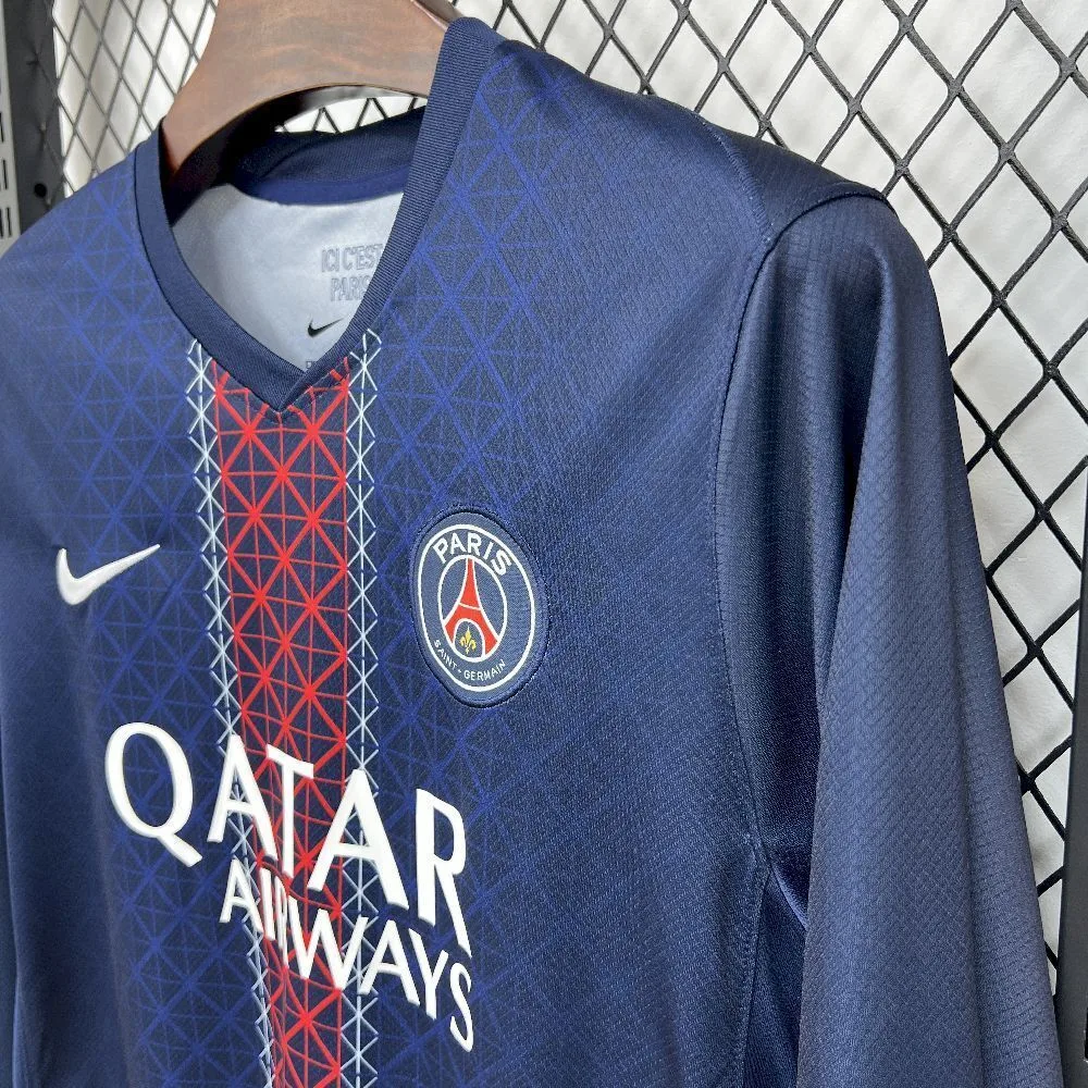 Mens Paris Saint-Germain 2025/26 Home Long Sleeve Jersey, foto 6
