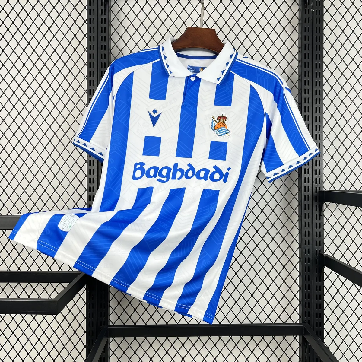 Mens Real Sociedad 2025/26 Vintage Jersey, foto 1
