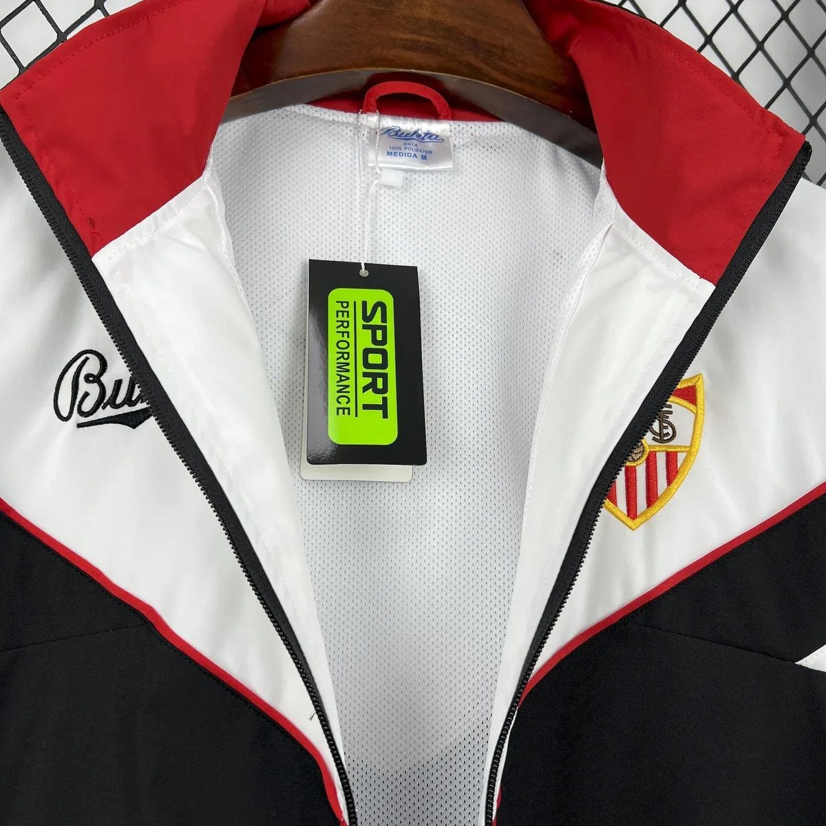 Mens Sevilla FC 2025 Retro Windbreaker, foto 5