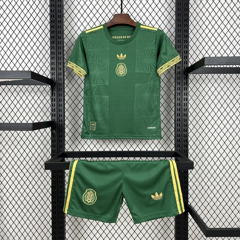 Mexico 2025/26 Gold- Green Kids Kit, foto 1