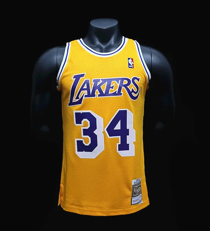 O'NEAL#34 Los Angeles Lakers yellow retro, foto 1