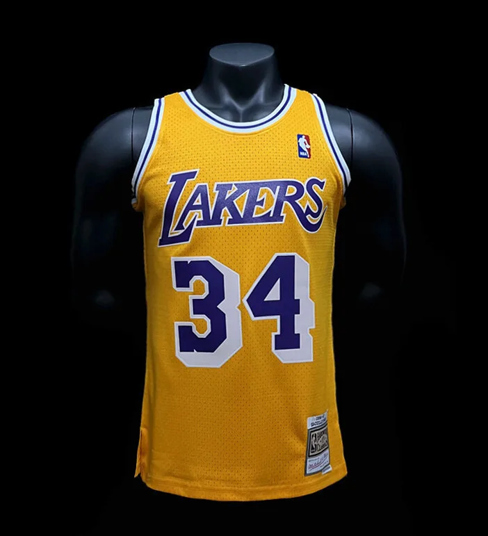 O'NEAL#34 Los Angeles Lakers yellow retro, foto 3