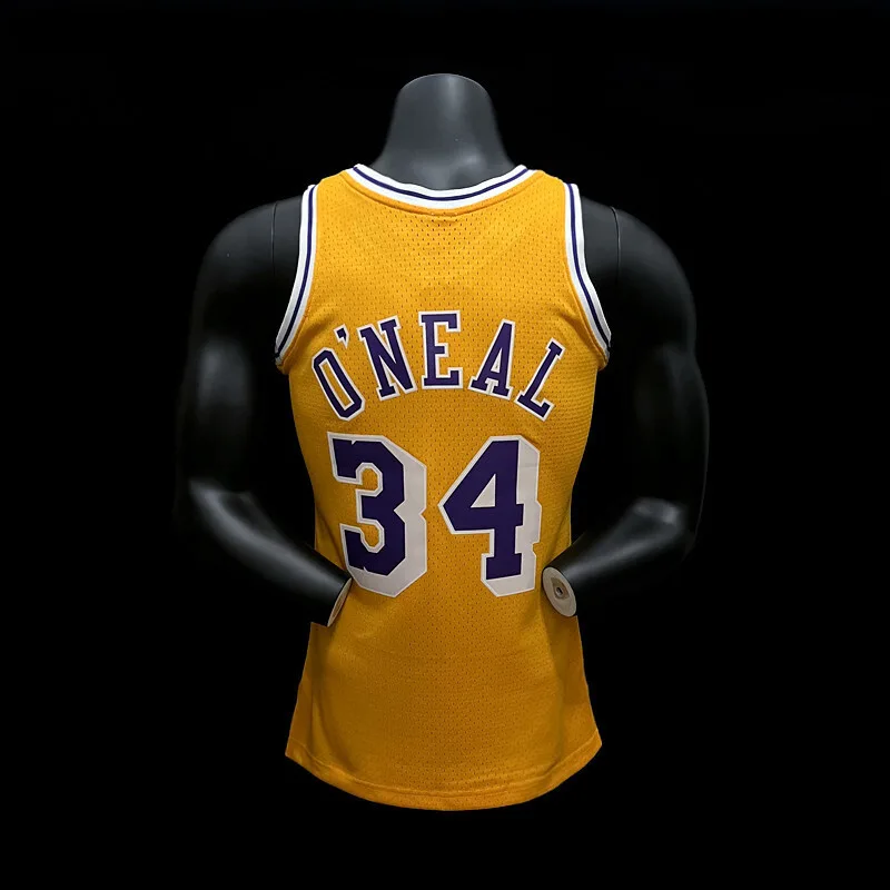 O'NEAL#34 Los Angeles Lakers yellow retro, foto 4