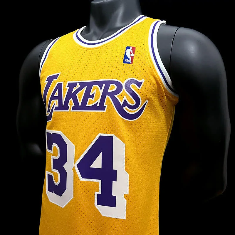 O'NEAL#34 Los Angeles Lakers yellow retro, foto 5