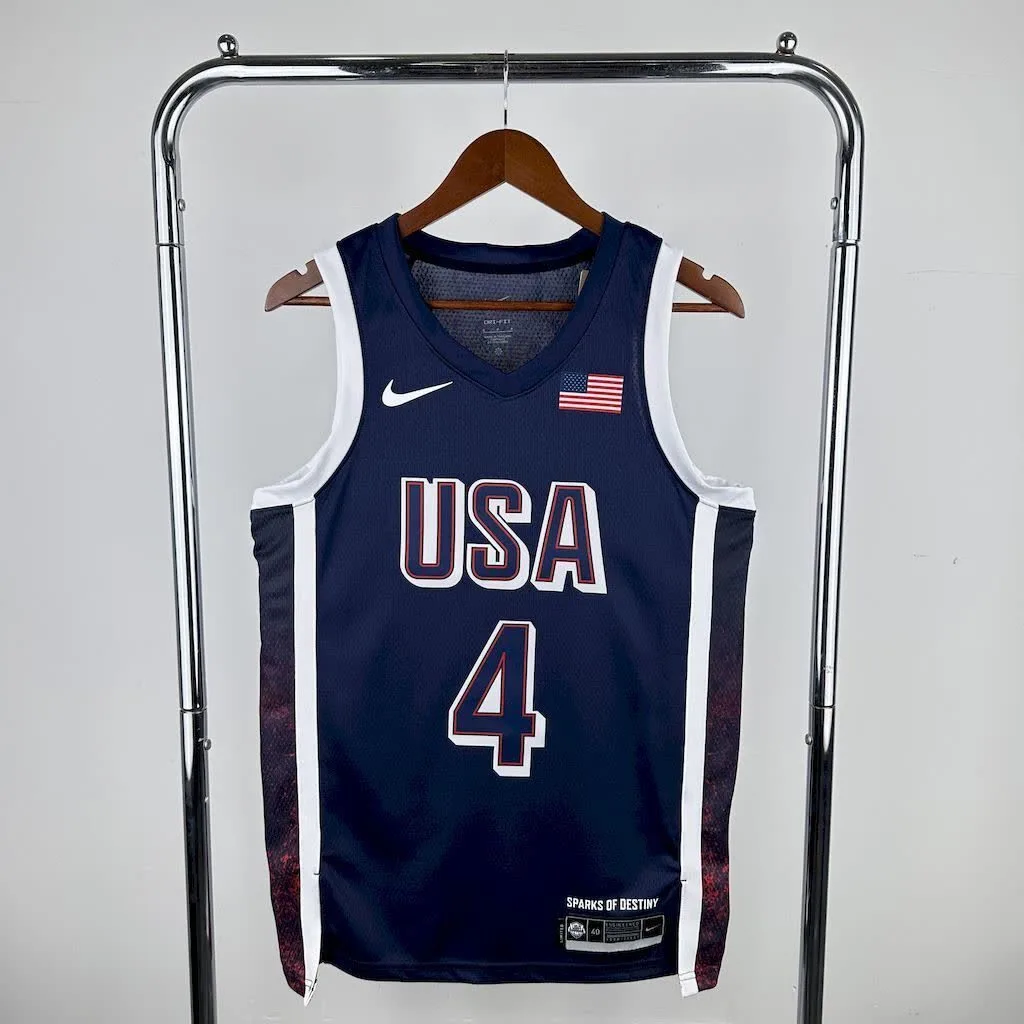 Olimpic USA 2024 CURRY#4 Away Jersey, foto 1