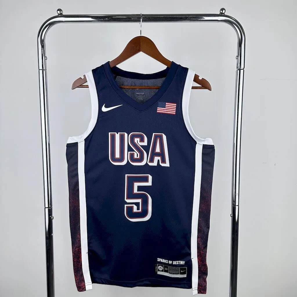 Olimpic USA 2024 EDWARDS#5 Away Jersey, foto 1