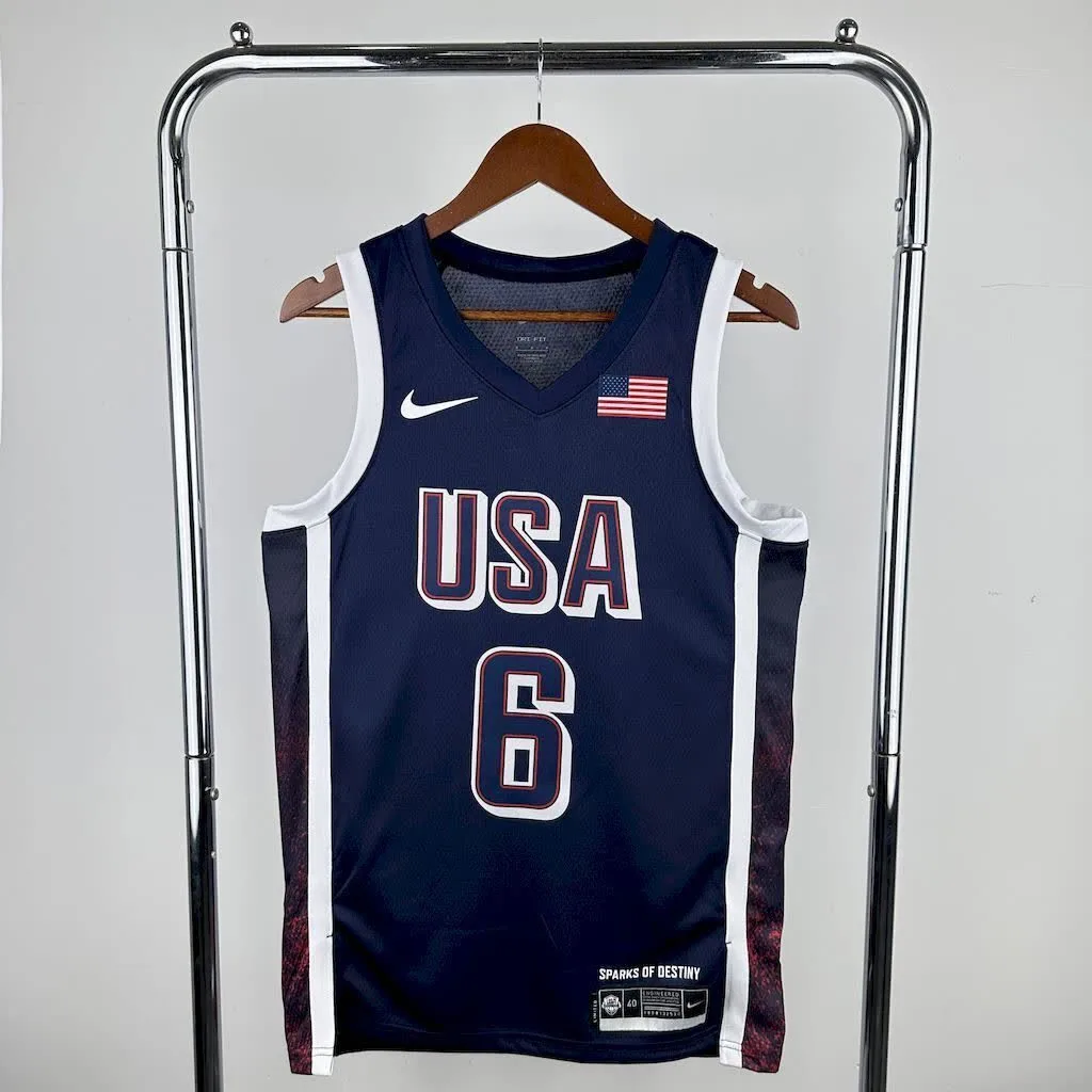 Olimpic USA 2024 JAMES#6 Away Jersey, foto 1