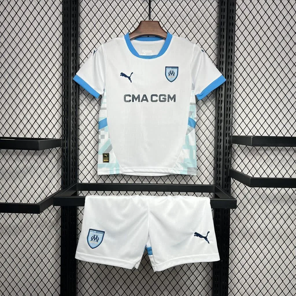 Olympique Marseille 2024/25 Home Kids Kit, foto 1