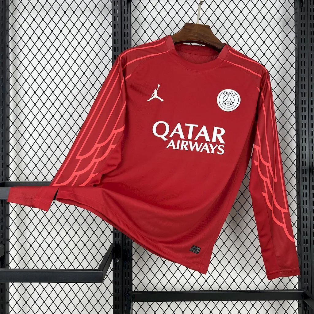 Paris Saint-Germain 2025/26 Red goalkeeper Long Sleeves Jersey, foto 1