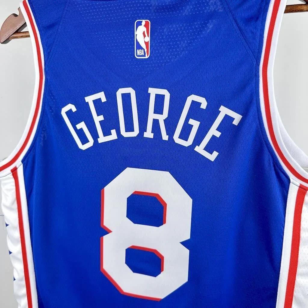 Philadelphia 76ers 2023/24 GEDRGE#8 Away Jersey, foto 3