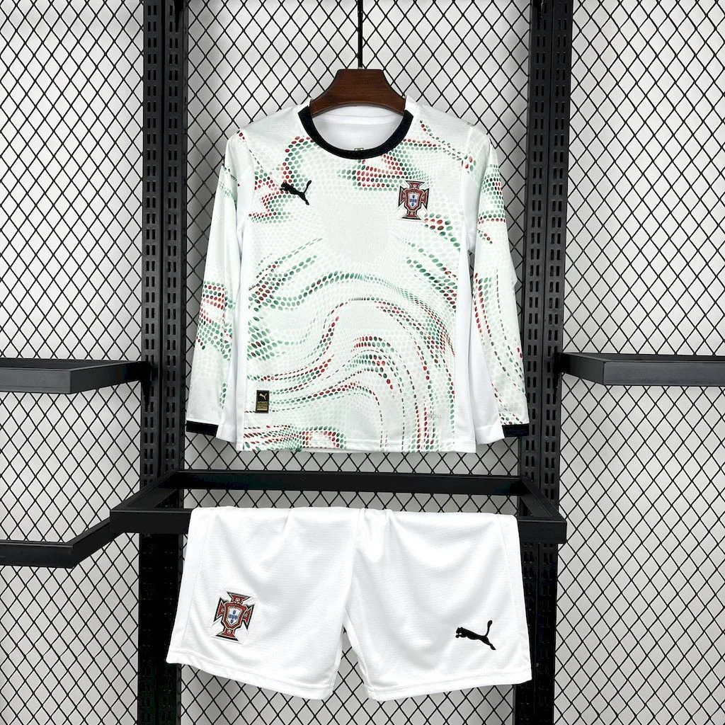 Portugal 2025/26 Away Long Sleeves Kids Kit, foto 1