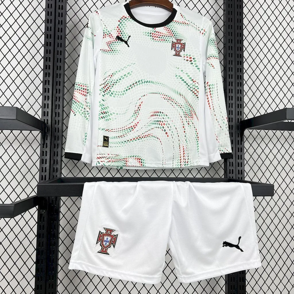 Portugal 2025/26 Away Long Sleeves Kids Kit, foto 3